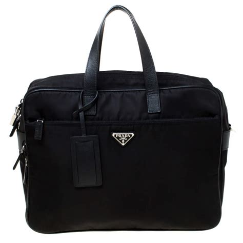 prada nylon laptop bag|fashionable bags that fit laptops.